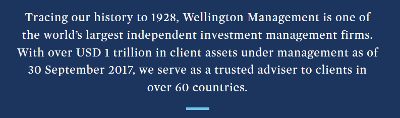 Wellington management existe depuis 1928 !