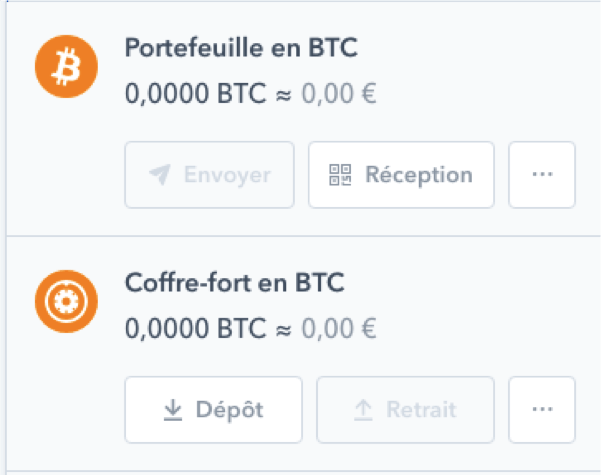 Champ coffre fort coinbase