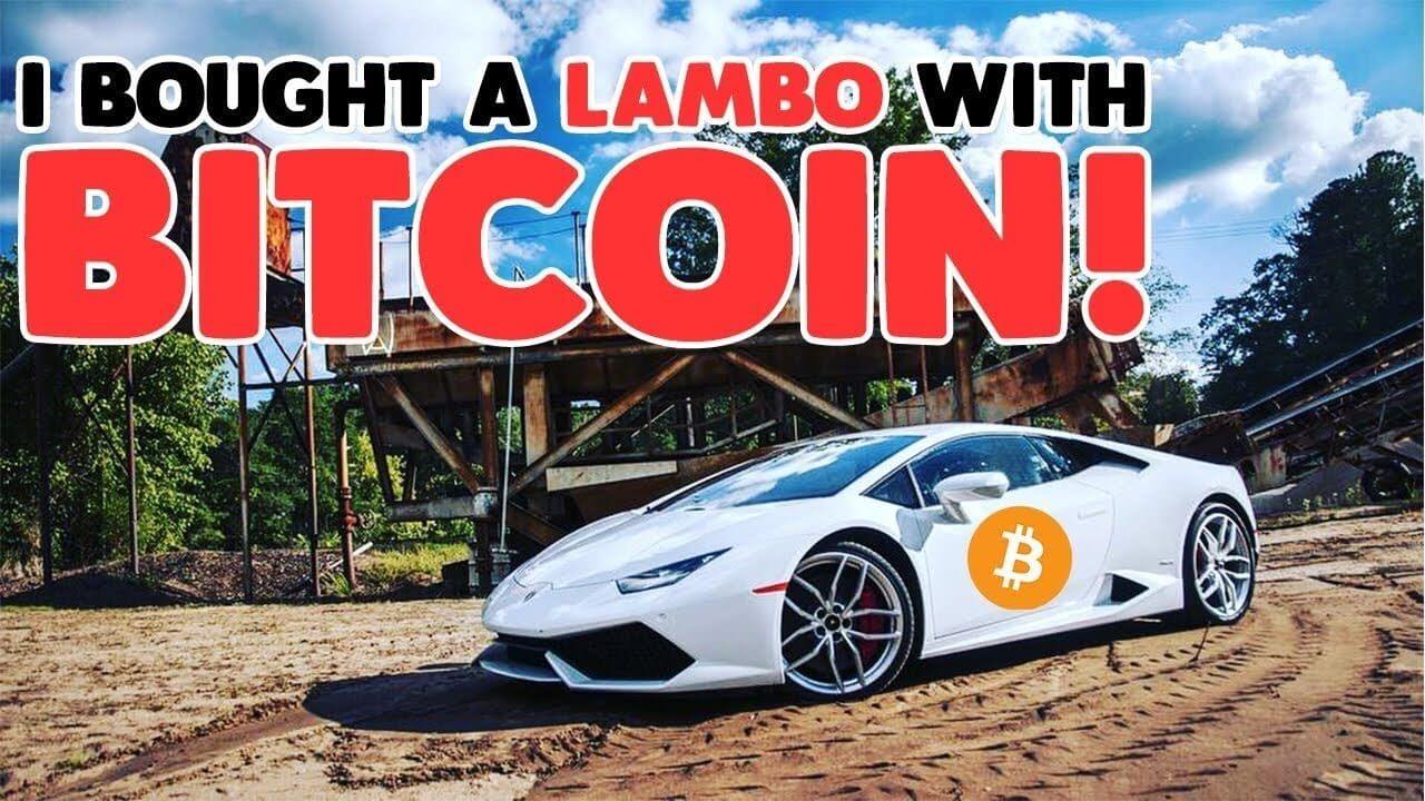Image montrant une voiture de luxe achetée avec du Bitcoin.