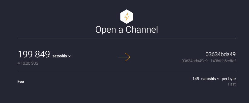Lightning Network Open Channel