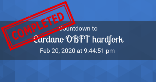 Cardano hard fork OBFT
