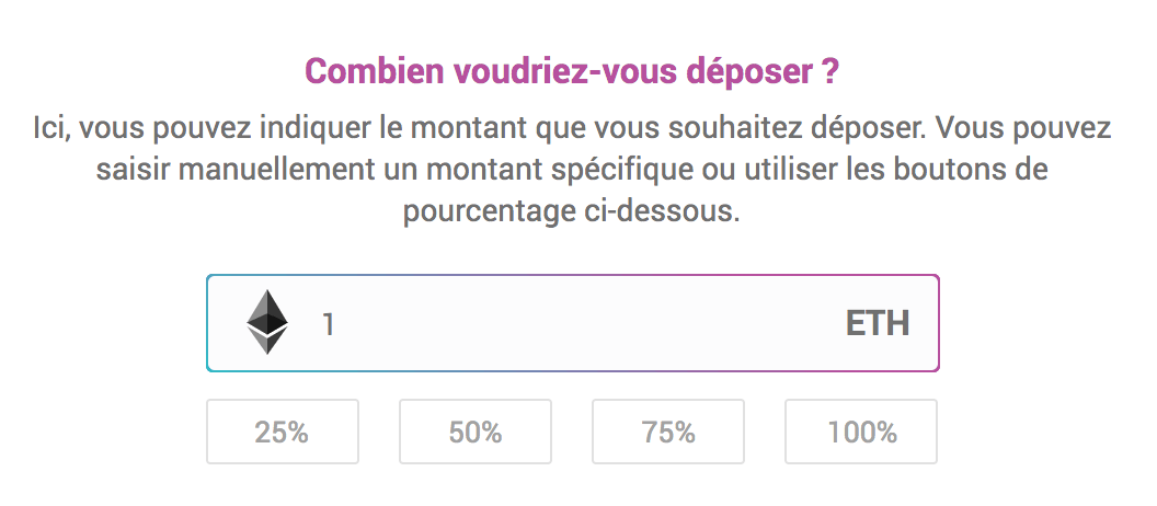 Aave déposer des cryptos