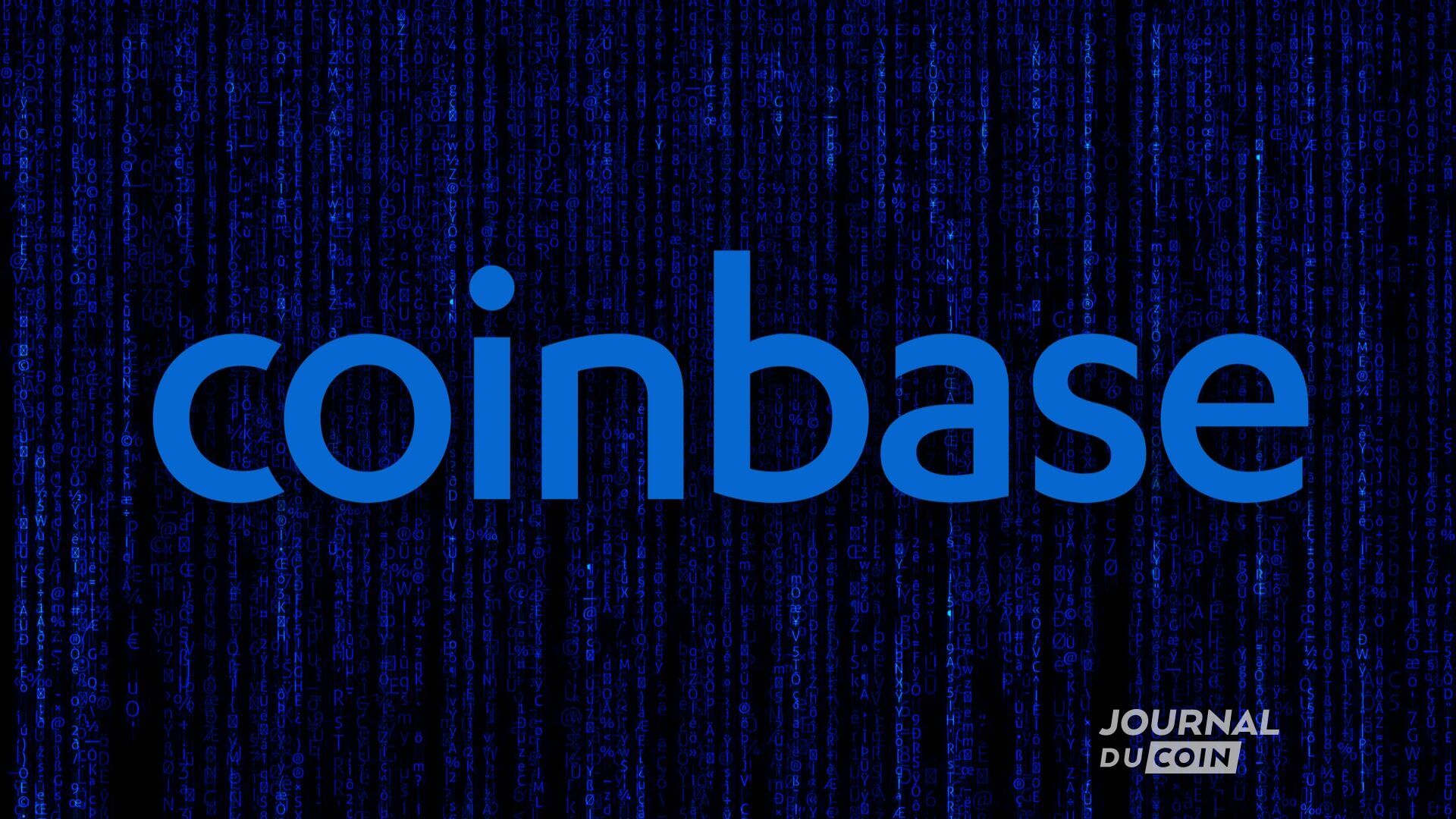 Logo de Coinbase, l'exchange de bitcoins (BTC)