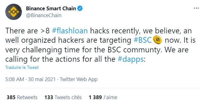 Une organisation criminelle derrière les hacks de protocoles sur la BSC ?
