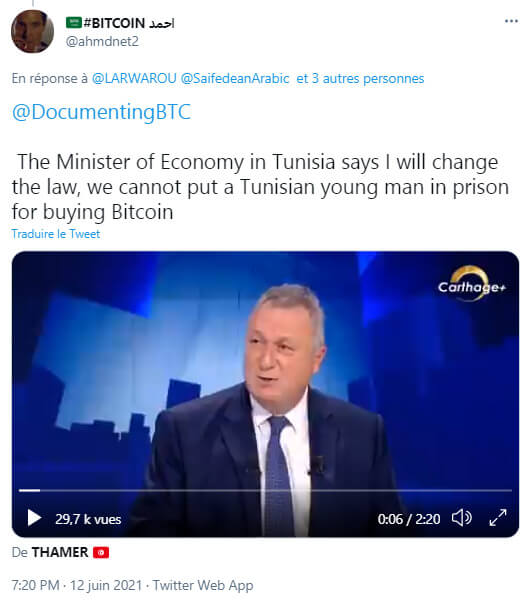 La Tunisie souhaite décriminaliser Bitcoin