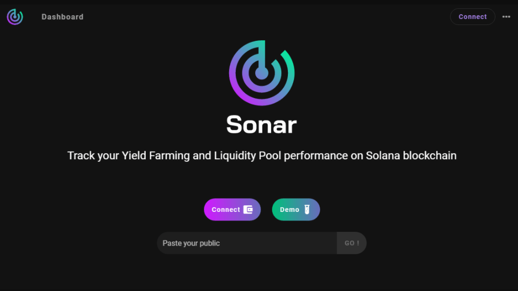 Sonar watch est un agregateur déployé sur le réseau Solana