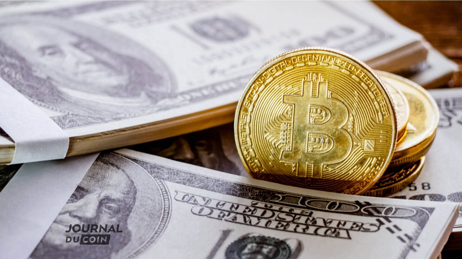 Bitcoin au milieu de dollars