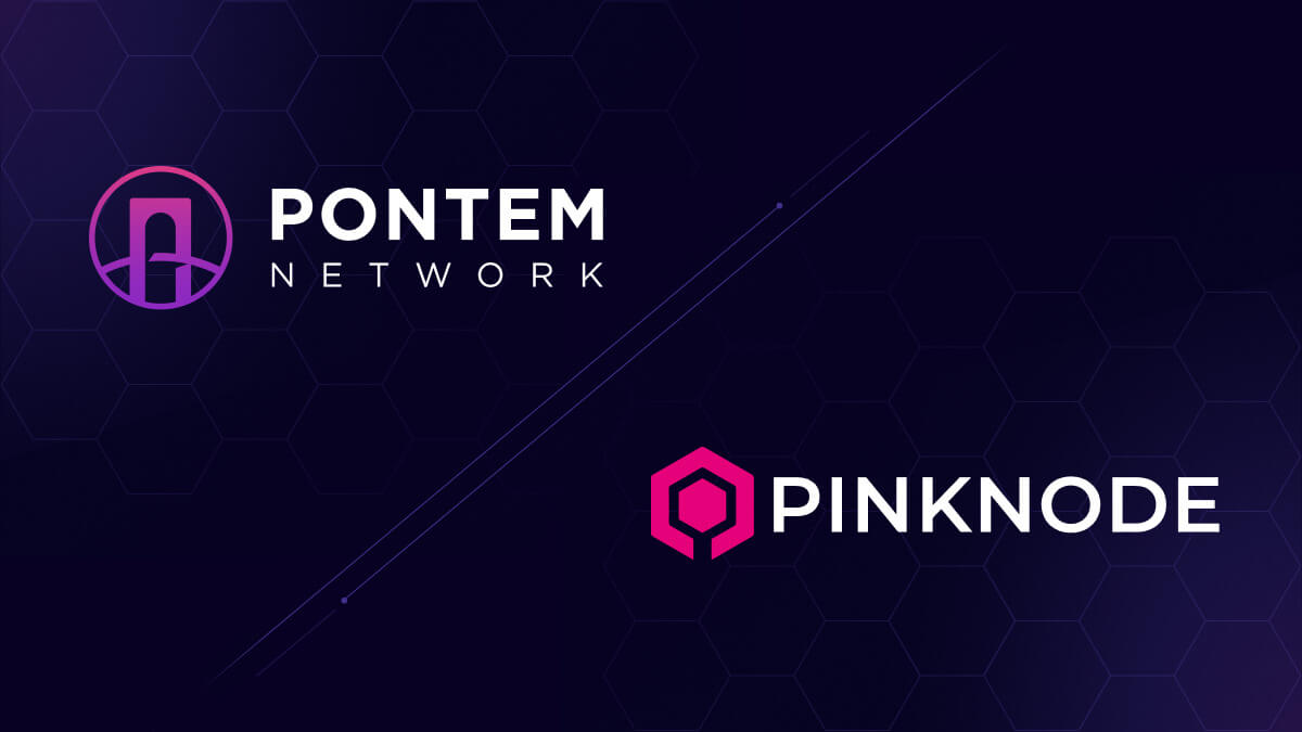 Affiche de l'annonce du partenariat de Pontem avec Pinknode