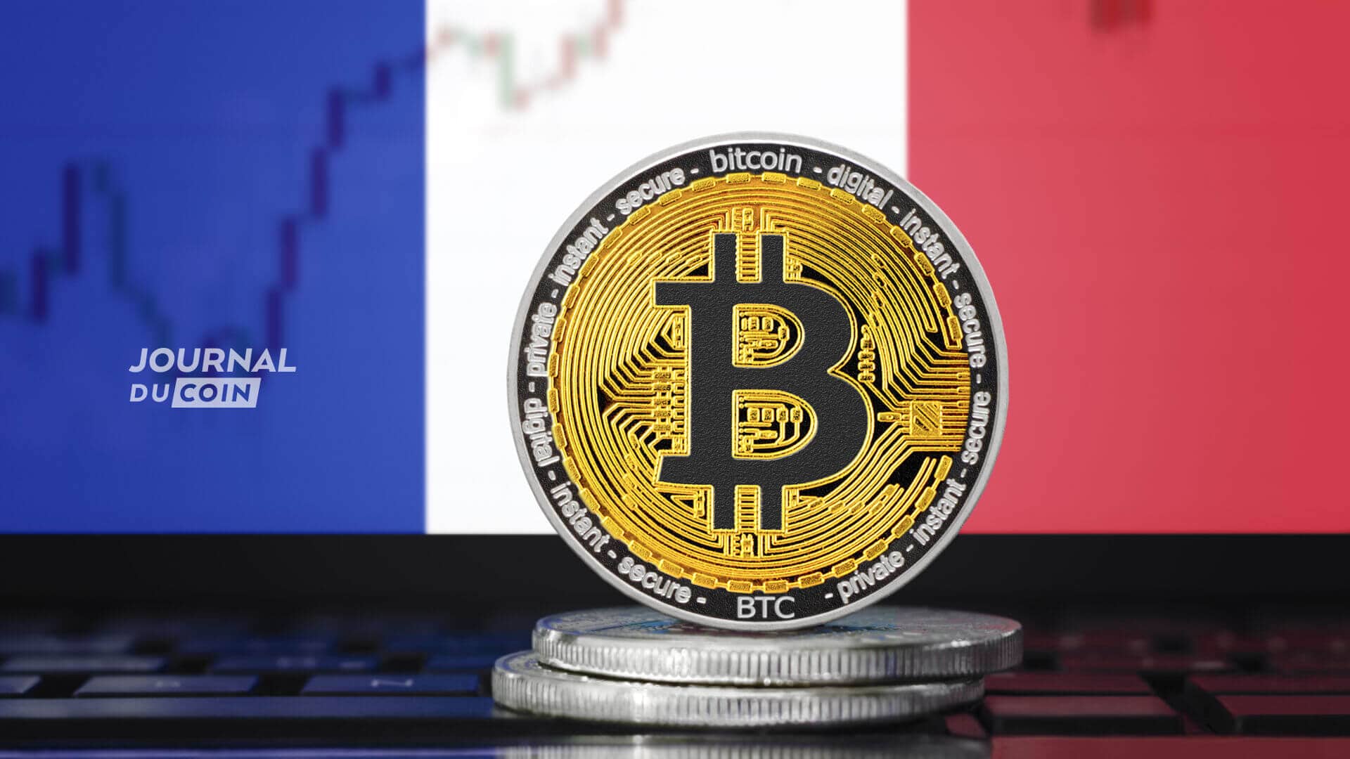 pièce jeton bitcoin drapeau france français