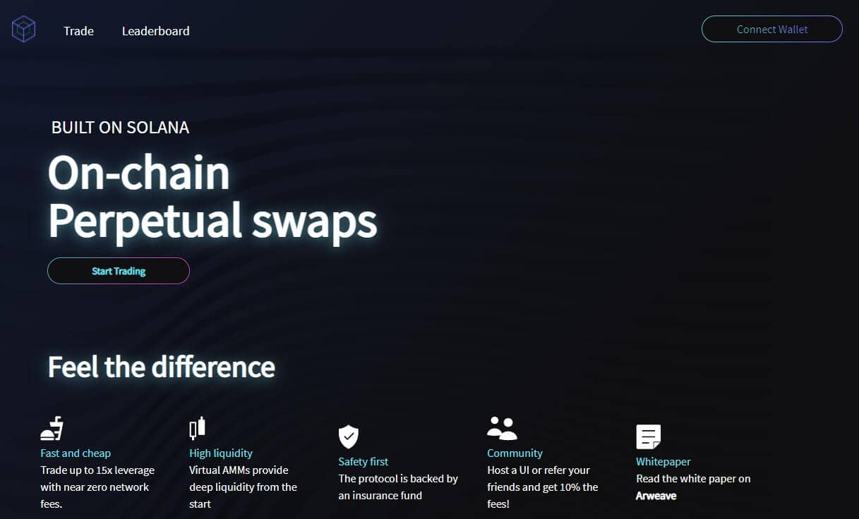 Bonfida - On-chain Perpetuals swaps - Audaces Perps - Homepage