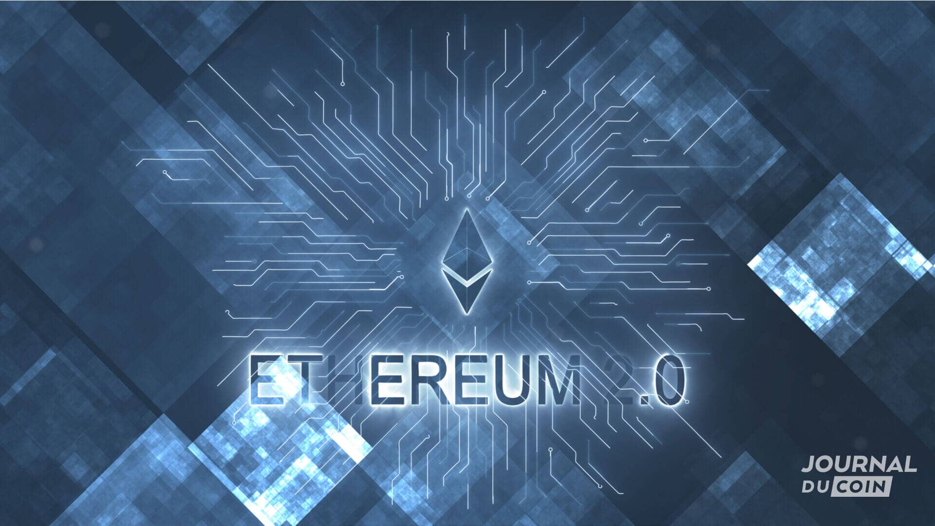 Vue symbolique d'Ethereum 2.0, désormais appelé The Merge.