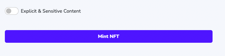 Confirmation du Mint du NFT