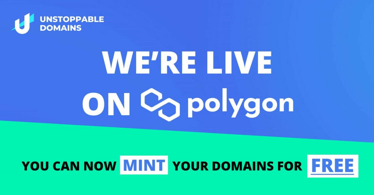Unstoppable Domains annonce migration Polygon MATIC