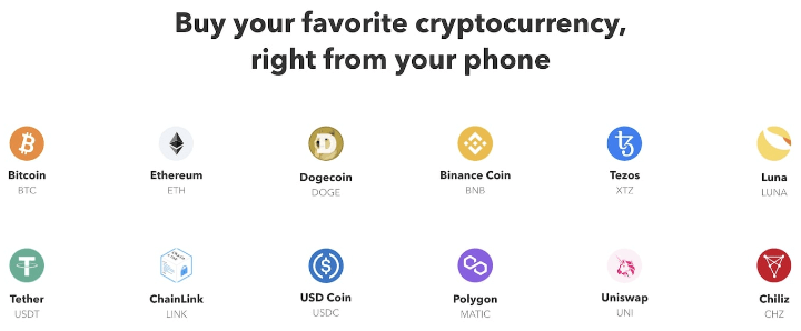 Grâce à Zengo, une large éventail de cryptos sont accessibles depuis votre mobile: Bitcoin, Ethereum, BNB, Uniswap, Doge etc ...