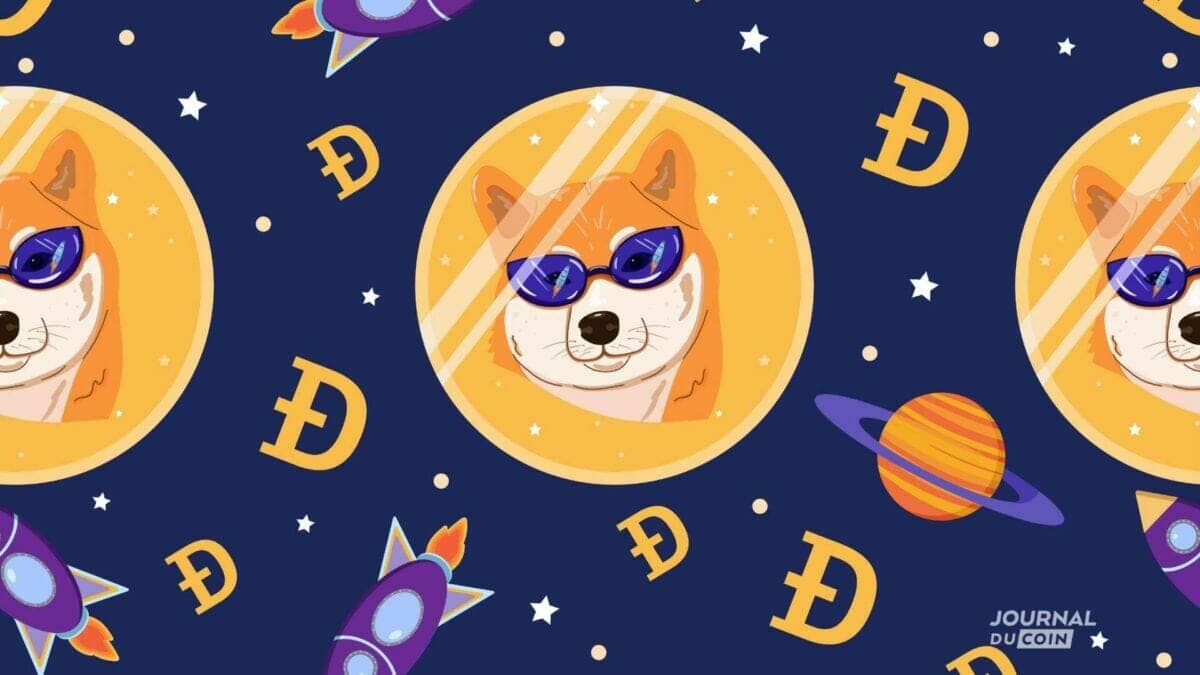 Le Dogecoin, une cryptomonnaie qu'elle est vraiment totalement inutile... mais elle a un logo de tête de chien.