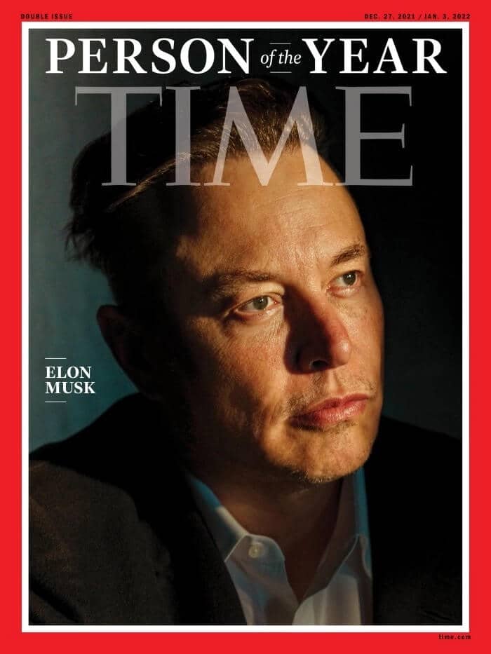 Elon Musk personnalité de l'année 2021 de Time Magazine