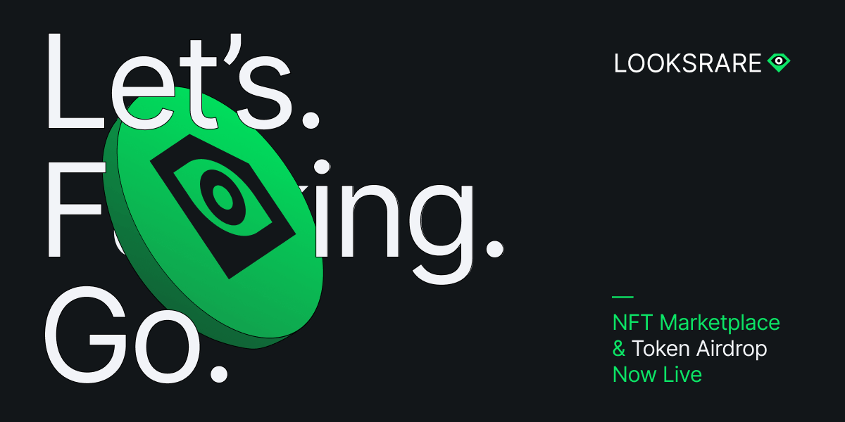 Image d'annonce du lancement de LooksRare.