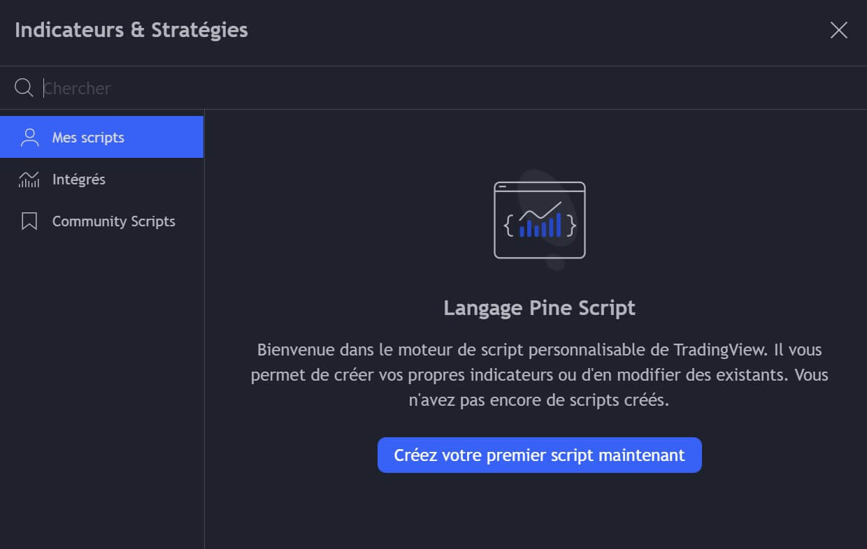Mes Scripts, sur TradingView