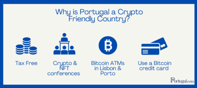 Le Portugal offre de nombreux avantages liés aux cryptomonnaies. 