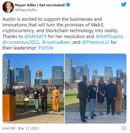 Le maire d'Austin au Texas est un véritable précurseur dans l'utilisation de la technologie blockchain pour sa ville et ses administrés. 