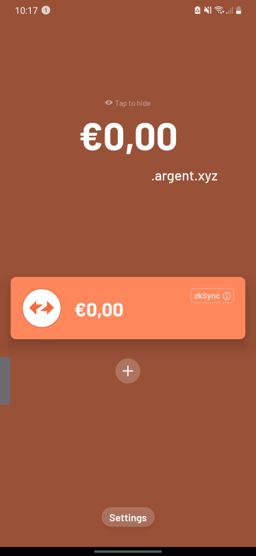 De base Argent vous créé une adresse zkSync, mais il est possible de créer une adresse Ethereum