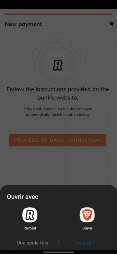 Suivre les instructions pour vous connecter à la banque.