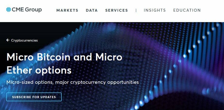 Le Chicago Mercantile Exchange lance des options Micro Bitcoin et Micro Ether.