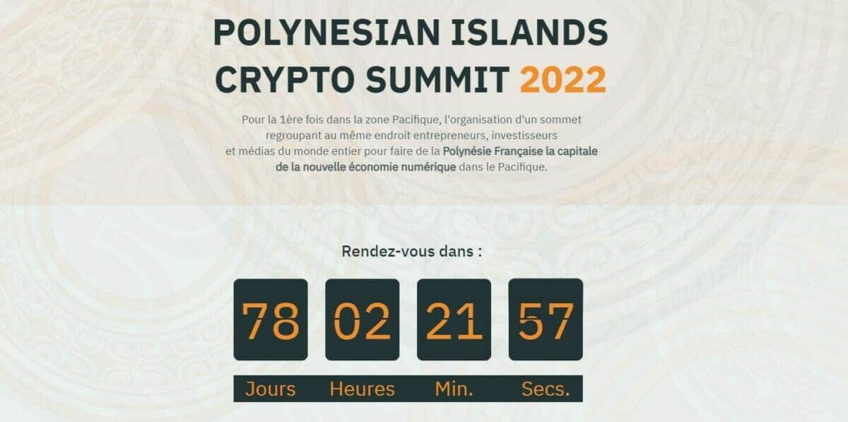 Polynesian Islands Crypto Summit official website