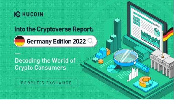 Couverture du rapport 2022 de Kucoin sur l’adoption des cryptos en Allemagne. 
