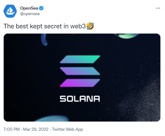 Solana débarque sur OpenSea en avril