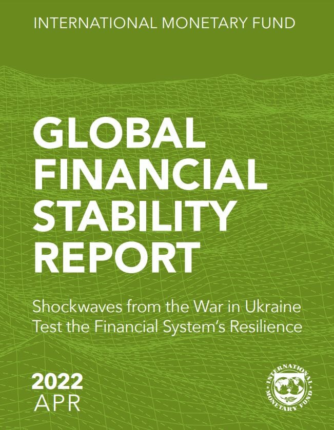Rapport sur la stabilité financière mondiale publié par le FMI en avril 2022, dans lequel les cryptos et la DeFi sont évoquées.