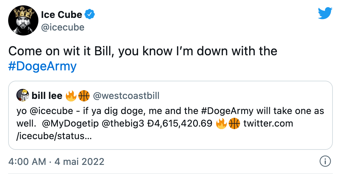 The Doge Army supports rapper Ice Cube's Big3 basketball league