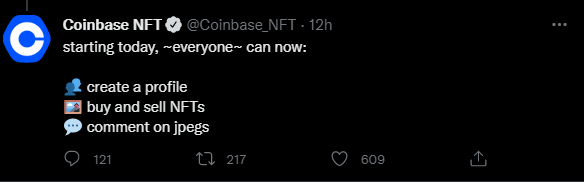 La version bêta de la marketplace NFT de Coinbase est désormais accessible à tous. Elle devrait évoluer dans les mois à venir. 