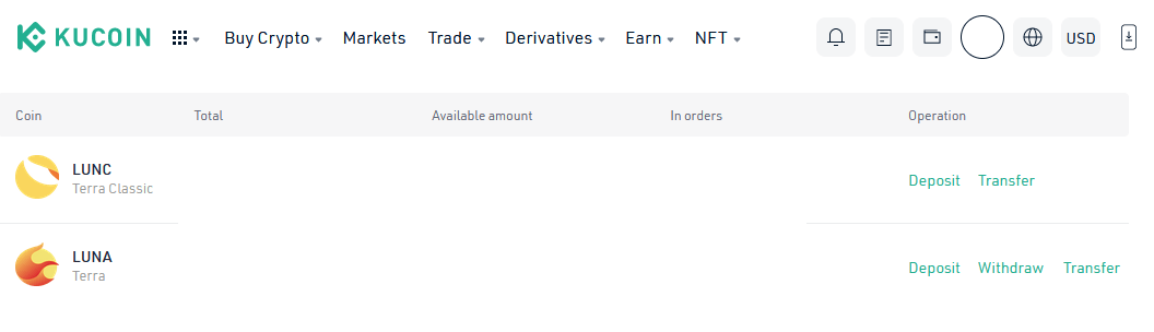 Les tokens de Terra pris en charge par KuCoin.