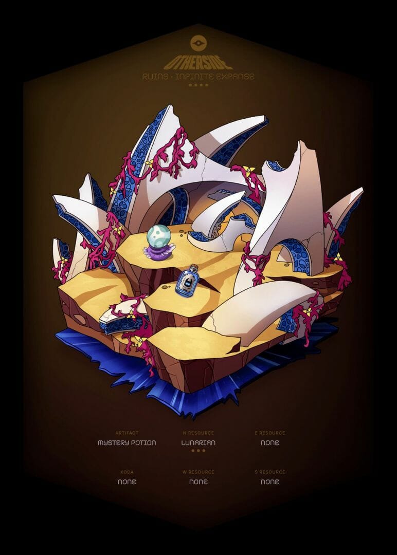 Exemple d'un NFT Otherdeed, parcelle de métavers chez les NFT Bored Ape Yatch Club.