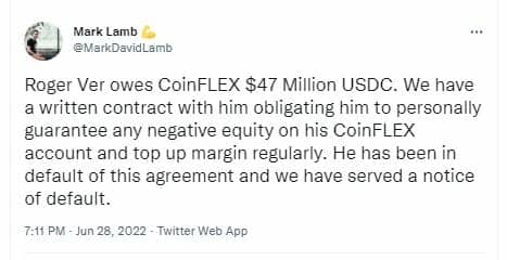 CoinFLEX révèle le nom de son débiteur  : Roger Ver
