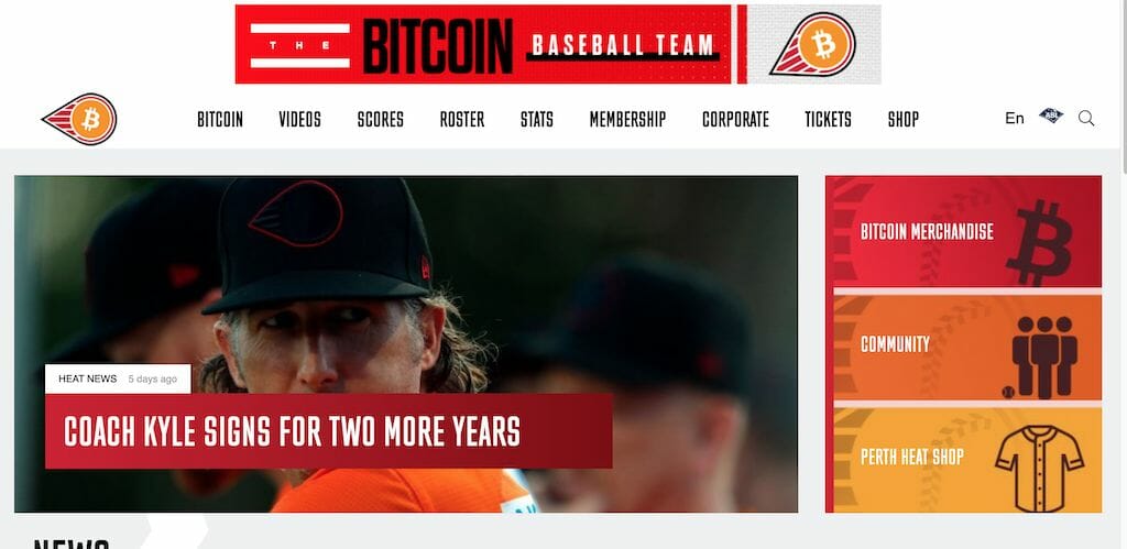 Capture d'écran du site internet de Pert Heat qui adore Bitcoin et son Lightning Network