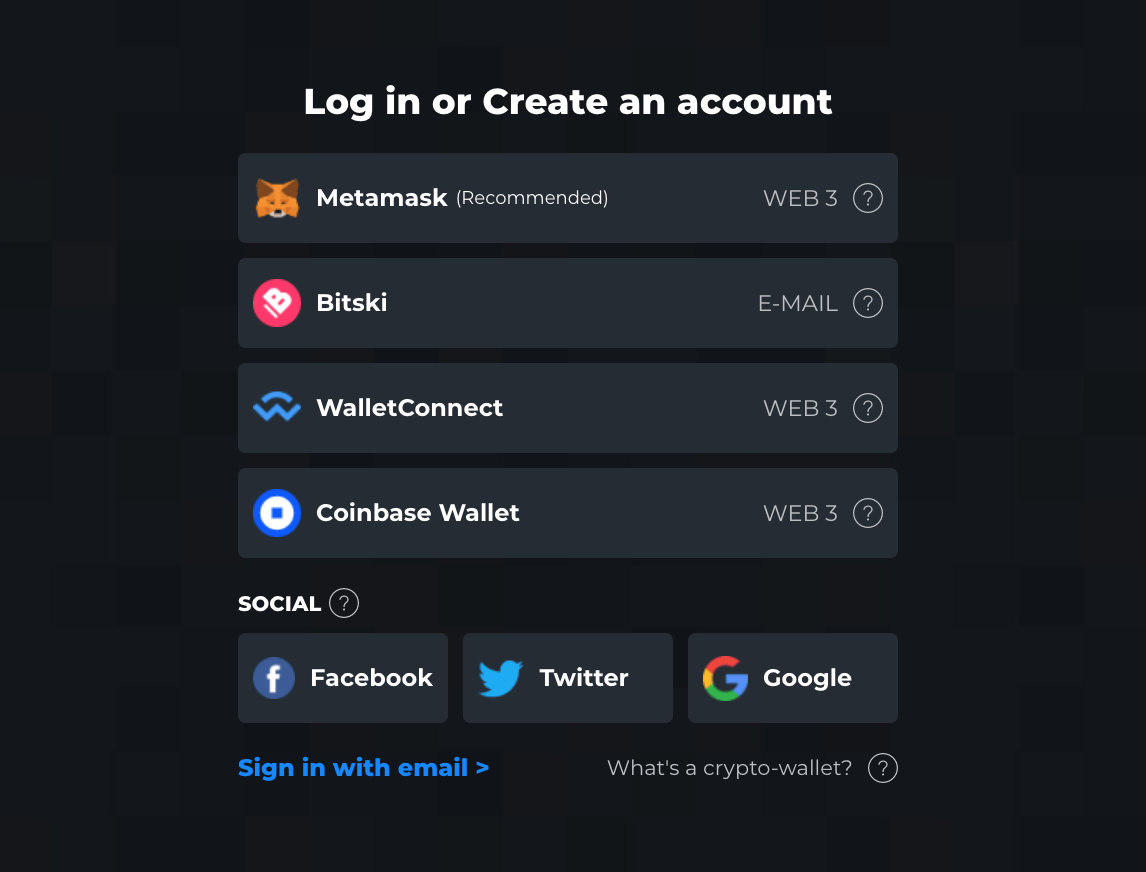 Reliez votre compte à The Sandbox pour vous inscrire à la saison 3 .