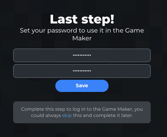 Renseignez votre mot de passe