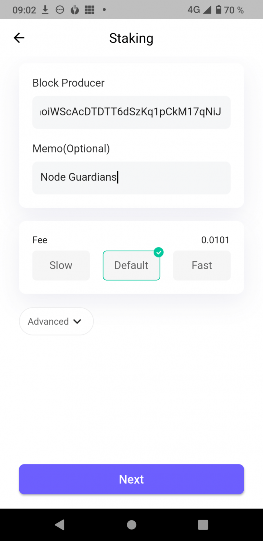 Fin de l'ajout du bloc Producer Mina Node Guardians