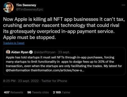 L'annonce d'Apple n'a pas fini de diviser la communauté des NFT entre ceux qui voient d'un bon œil l'arrivée d'une plateforme grand public et ceux qui y voient au contraire la mains mise d'une seule entreprise.