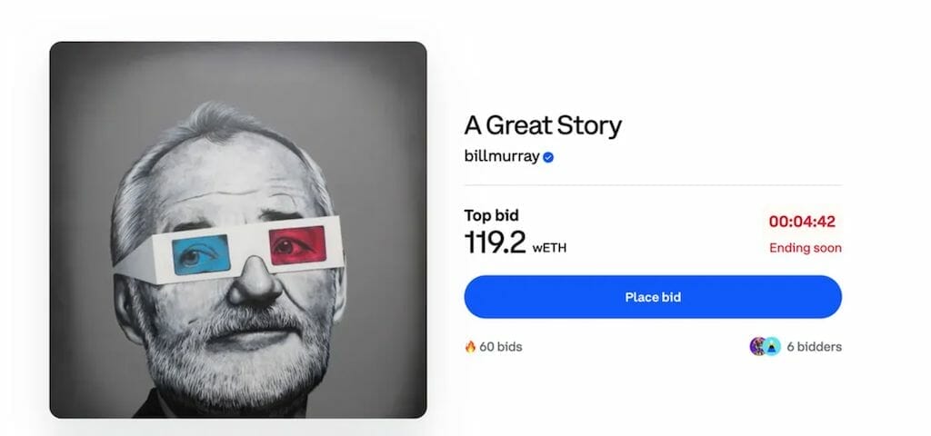 Beer With Bill Murray, la collection de NFT de l'acteur à succès de SOS Fantômes