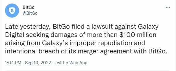 BitGo et Galaxy Digital devant la justice