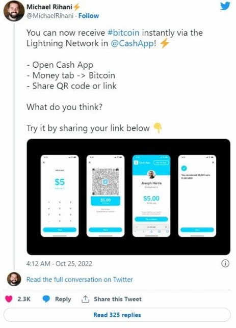 Recevoir des bitcoins sur son smartphone en utilisant le Lightning Network ? C'est désormais possible grâce à la nouvelle fonctionnalité de Cash App. 