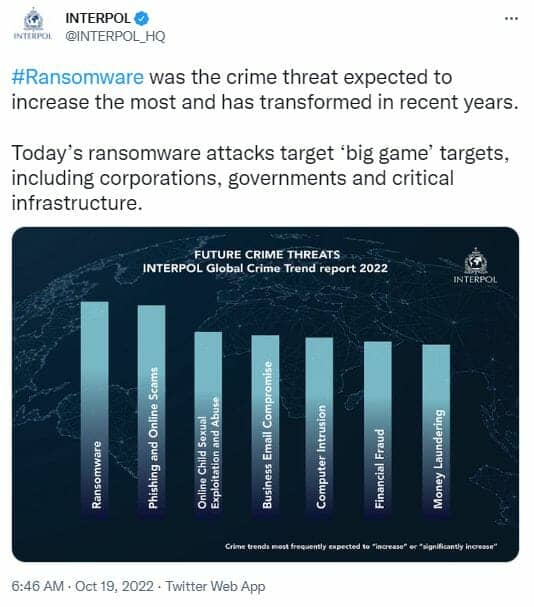 Interpol on the hunt for ransomware