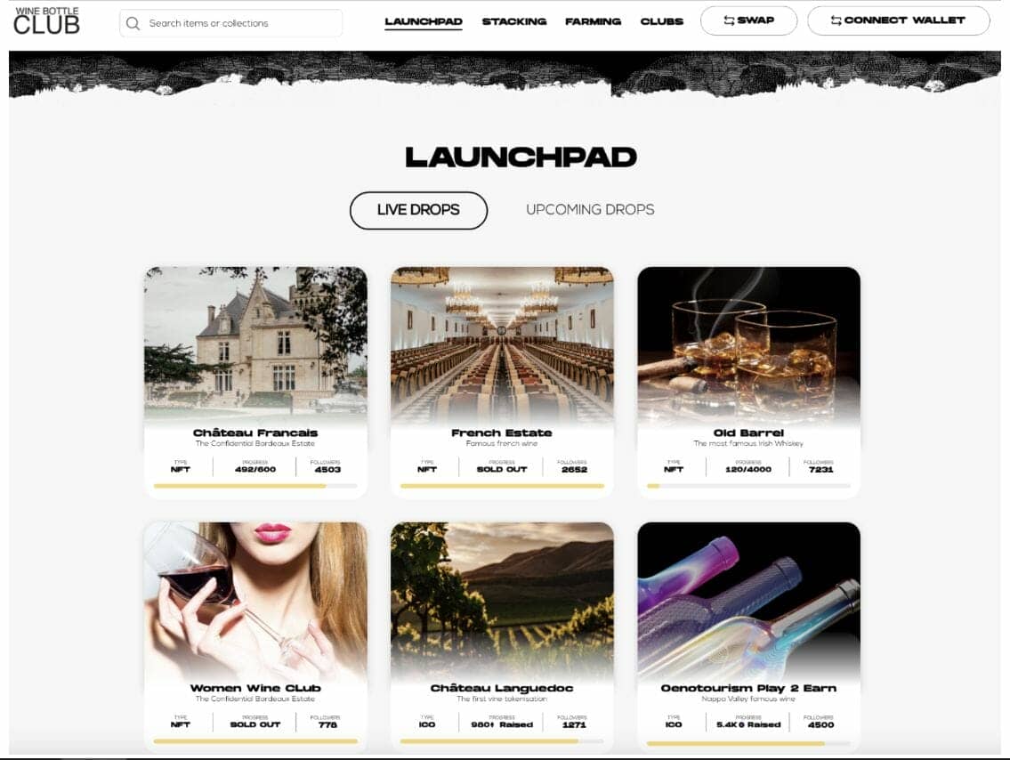 Launchpad developed at ternoa promises all lovers of fine wines to be a gateway to Web3 and NFT