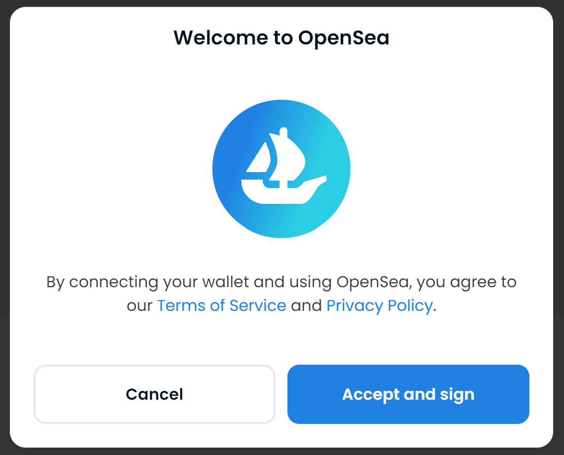 Capture d'écran de OpenSea