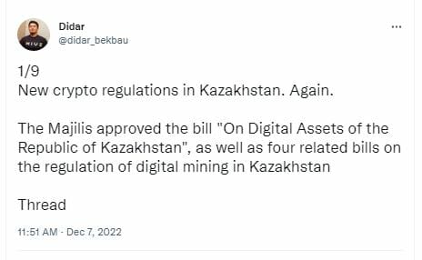 Nouvelles lois sur le minage de cryptomonnaies au Kazakhstan