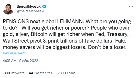 Robert Kiyosaki croit en l'or, l'argent, et Bitcoin !