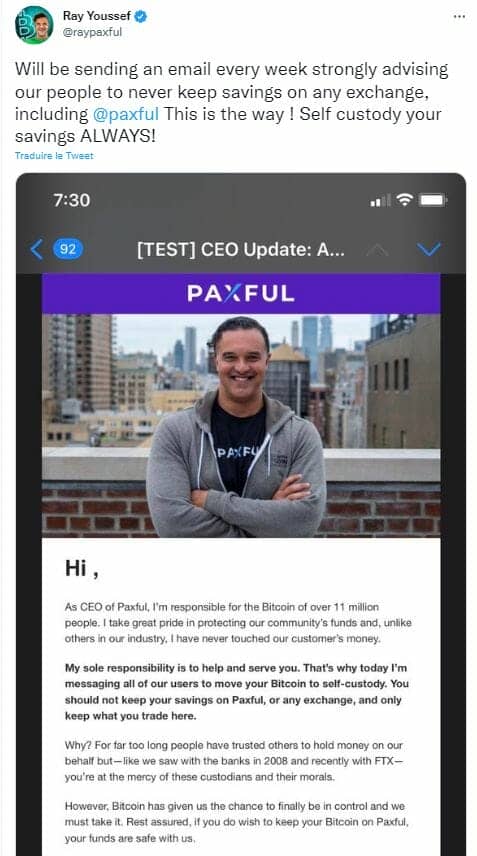 Le CEO de Paxful recommande de posséder soi-même ses bitcoins.